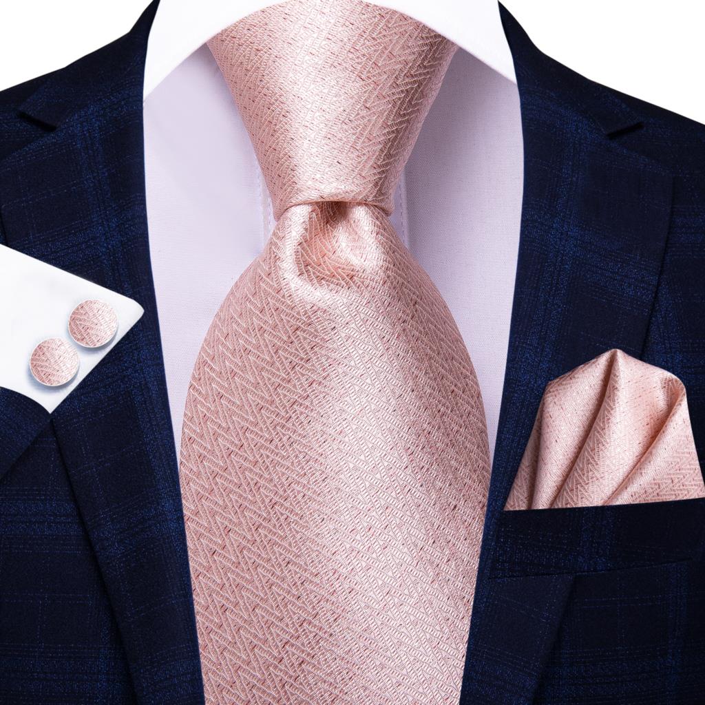 Champagne Striped Paisley Tie Set
