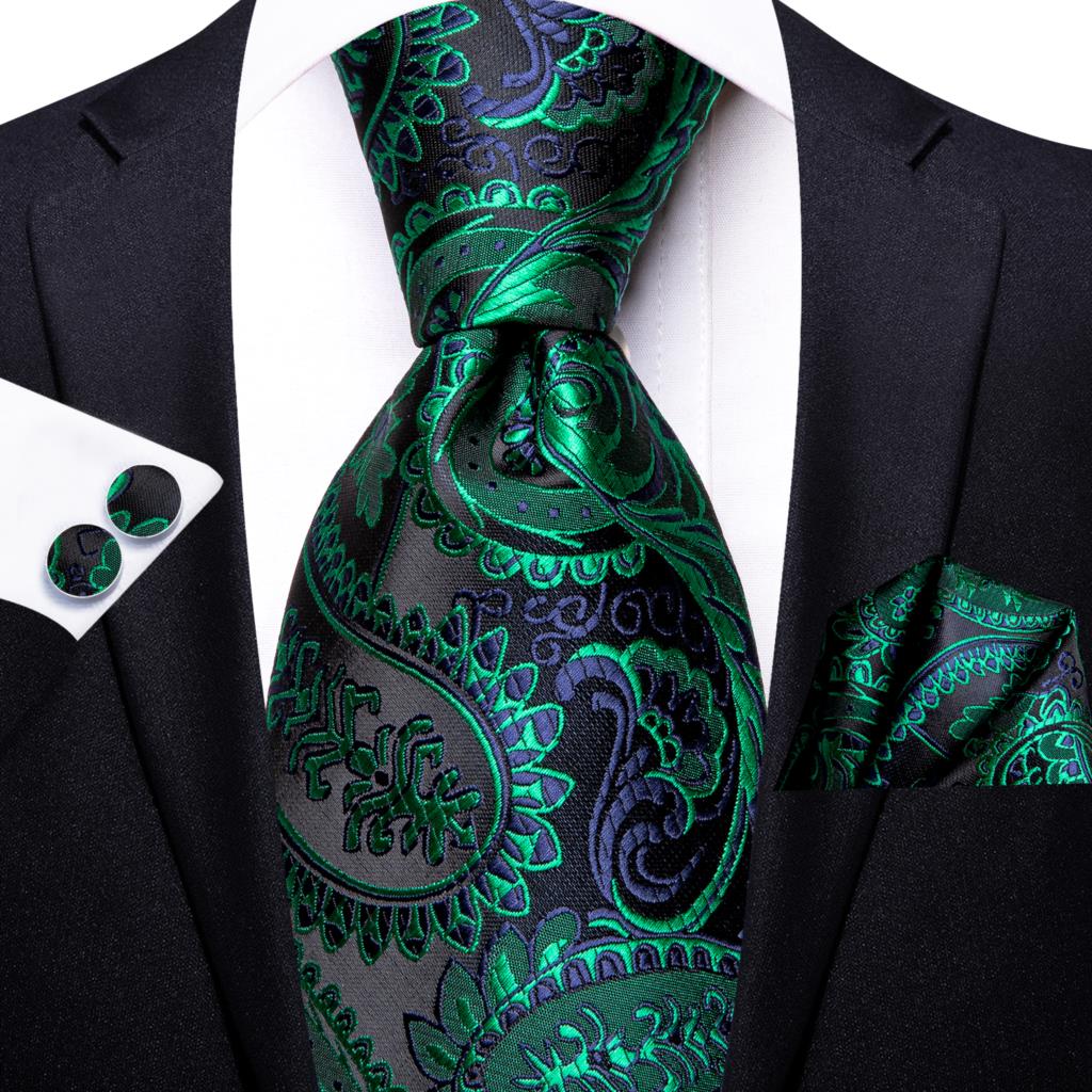 Champagne Striped Paisley Tie Set
