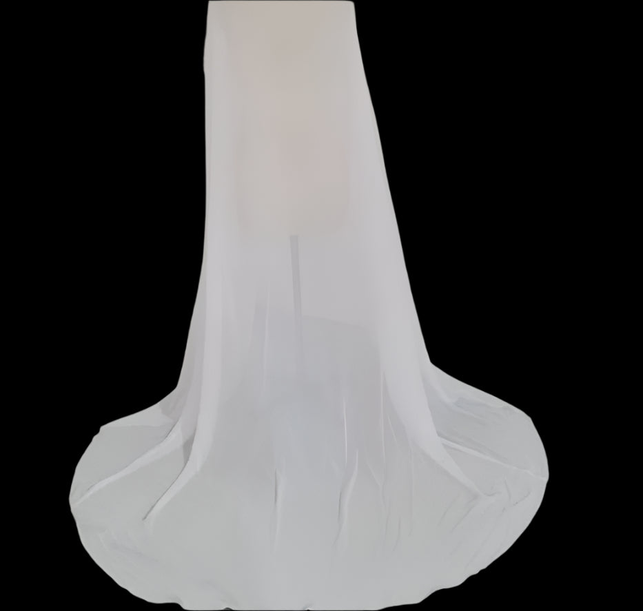 Chiffon Floor Length Cape back