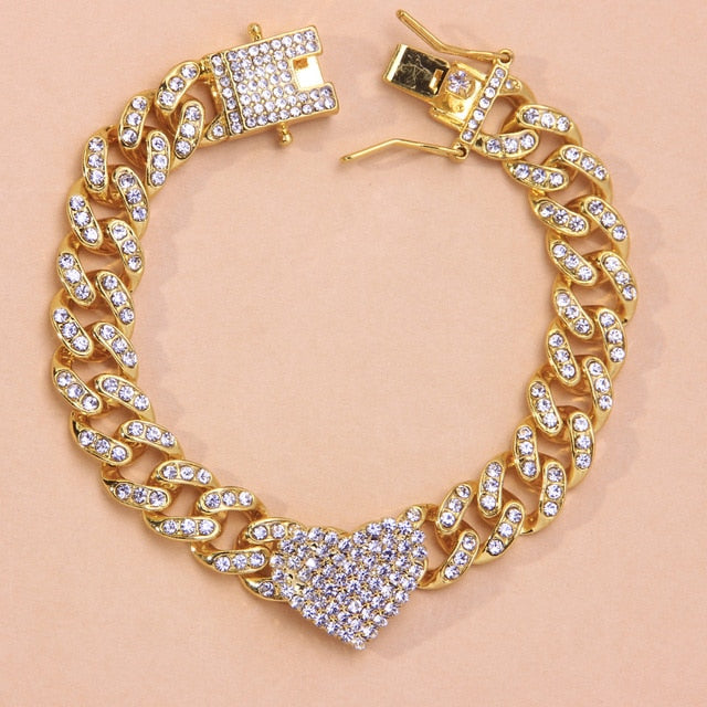 Crystal Heart-Shaped Anklet