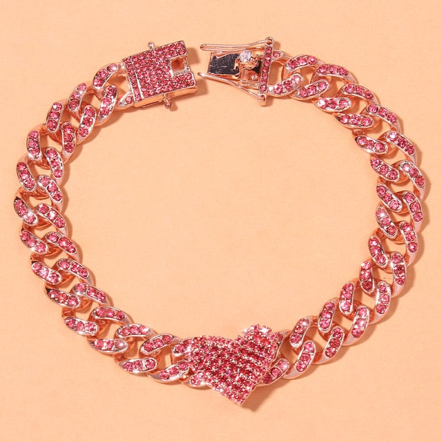 Crystal Heart-Shaped Anklet
