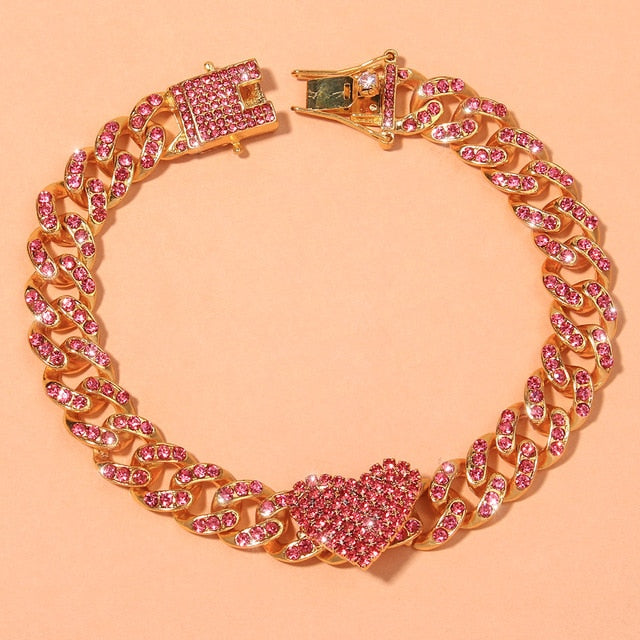 Crystal Heart-Shaped Anklet