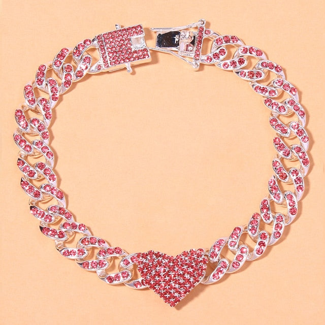 Crystal Heart-Shaped Anklet