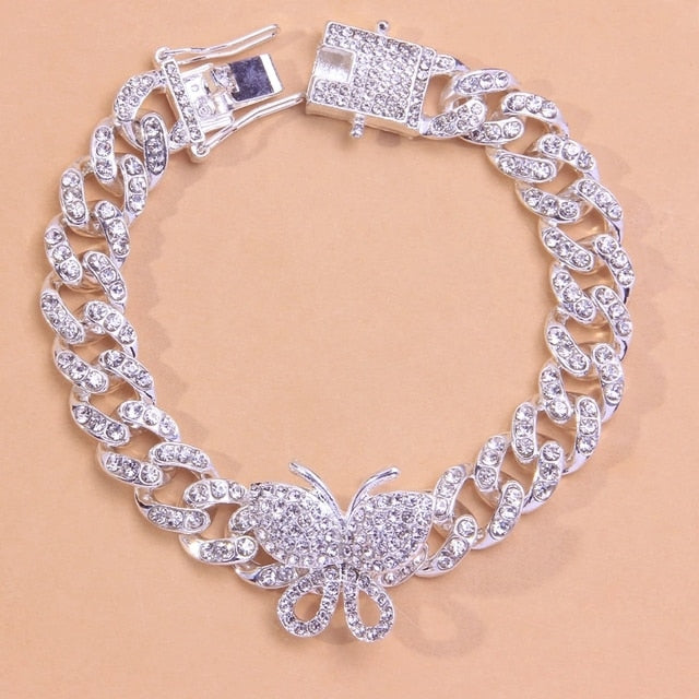 Crystal Heart-Shaped Anklet