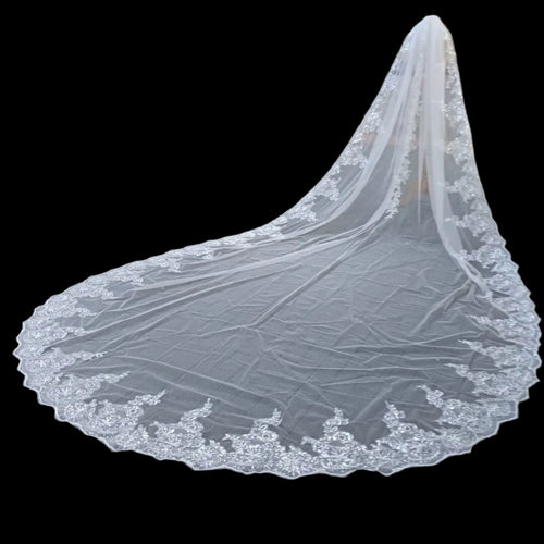 Full Lace Edge Bridal Wedding Veil 