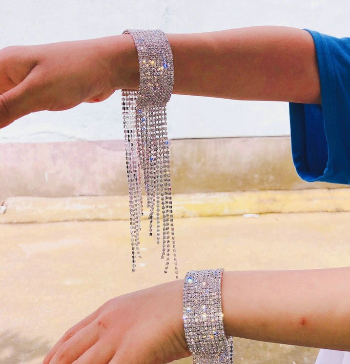 Girls Crystal Ring Bracelet