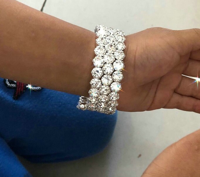 Girls Crystal Ring Bracelet