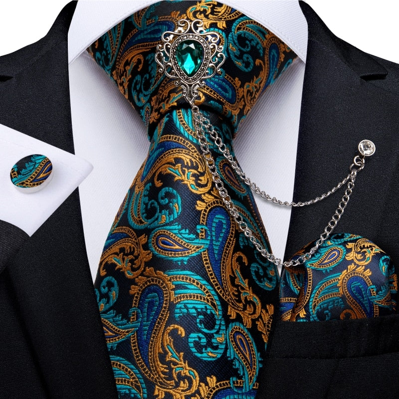 Teal Green Business Tie Set