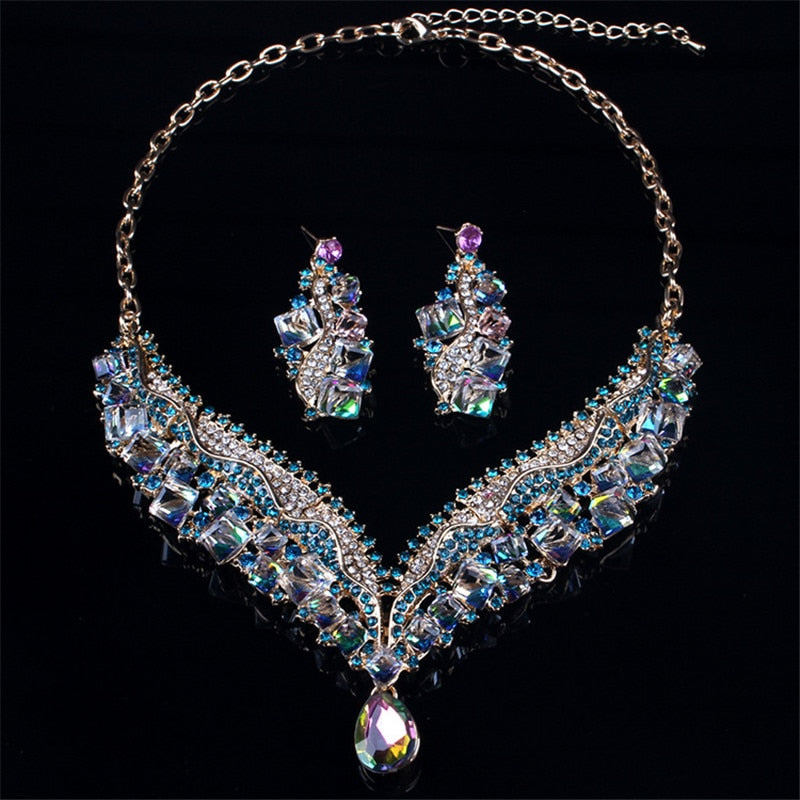 Geometric Crystal Wing Bridal Jewelry