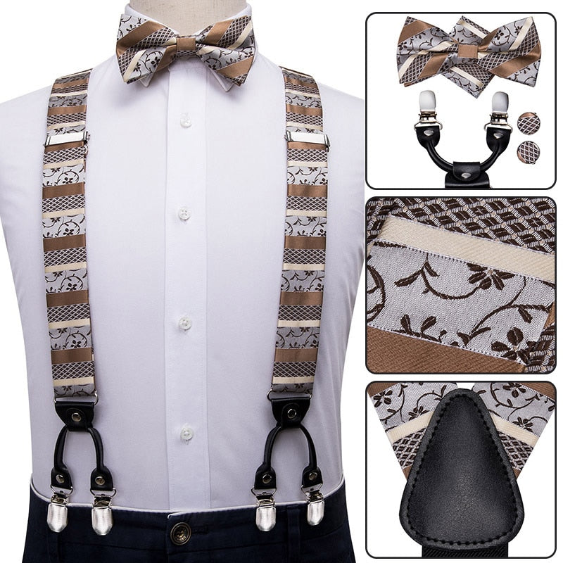 Men's Suspenders Bow Tie