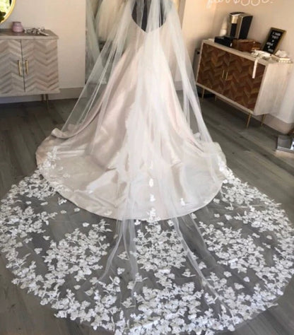 Bridal Veils Luxurious Applique