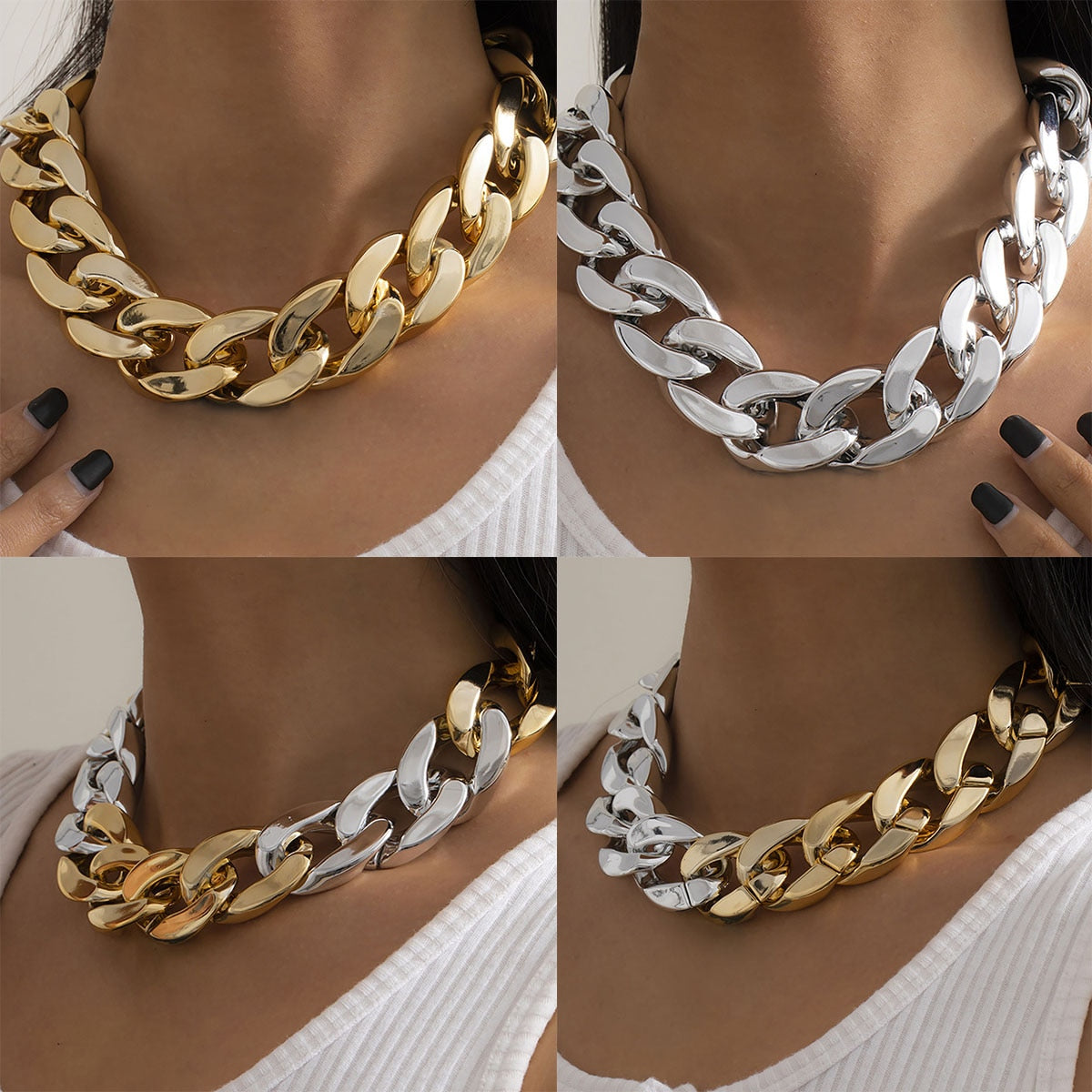 Thick-Chain Fashion Glamour Jewelry