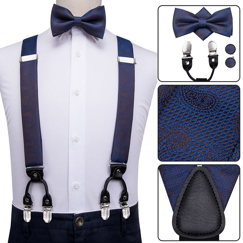 Men's Suspenders Bow Tie