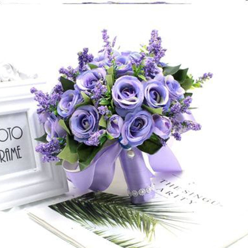 Artificial Natural Rose Wedding Bouquet