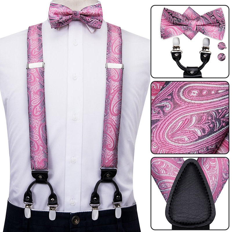 Men's Suspenders Bow Tie