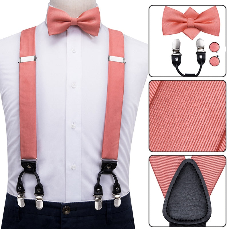 Men's Suspenders Bow Tie