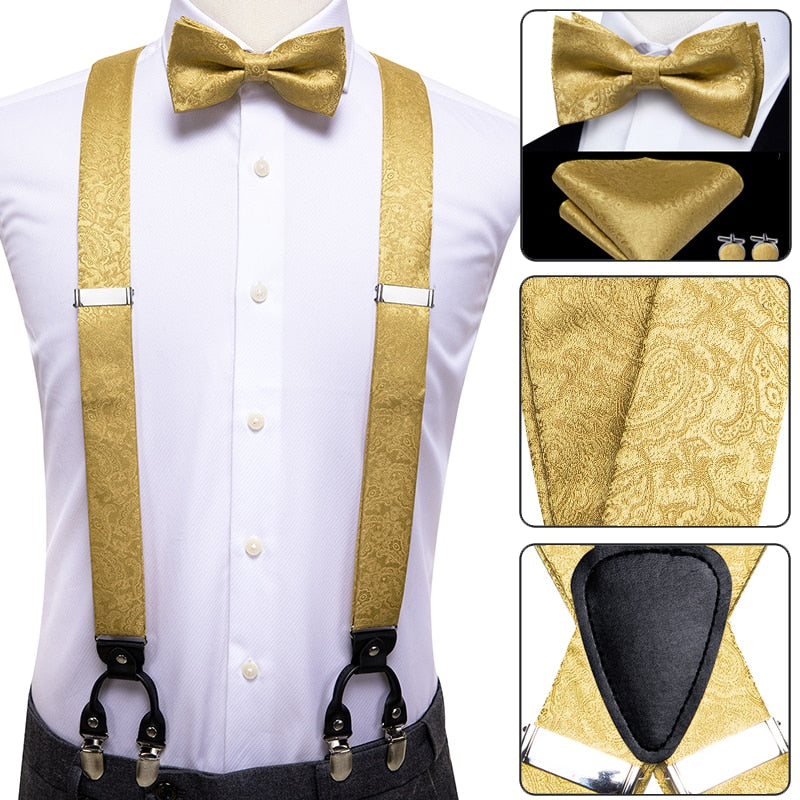 Men's Suspenders Bow Tie