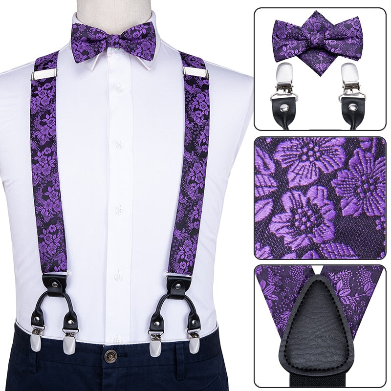 Men's Suspenders Bow Tie