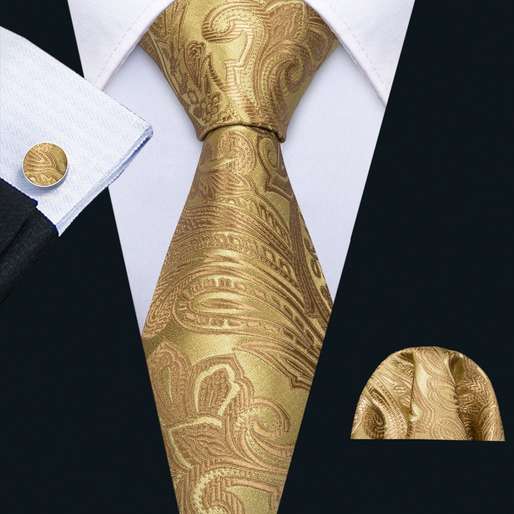 Men Tie Paisley Silk