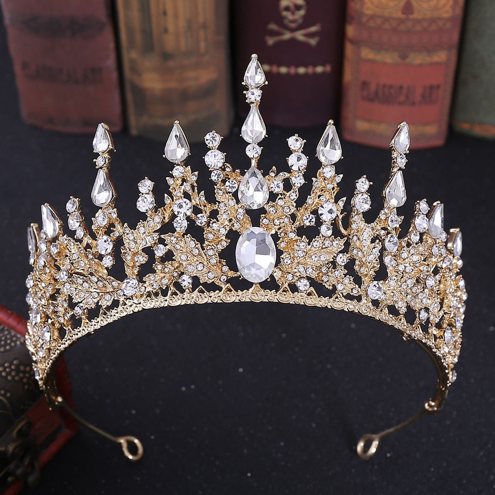 Retro Bronze Crystal Tiara