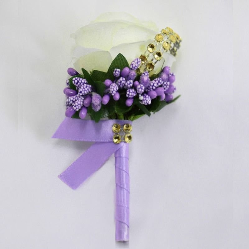 Purple White Wedding Bouquet