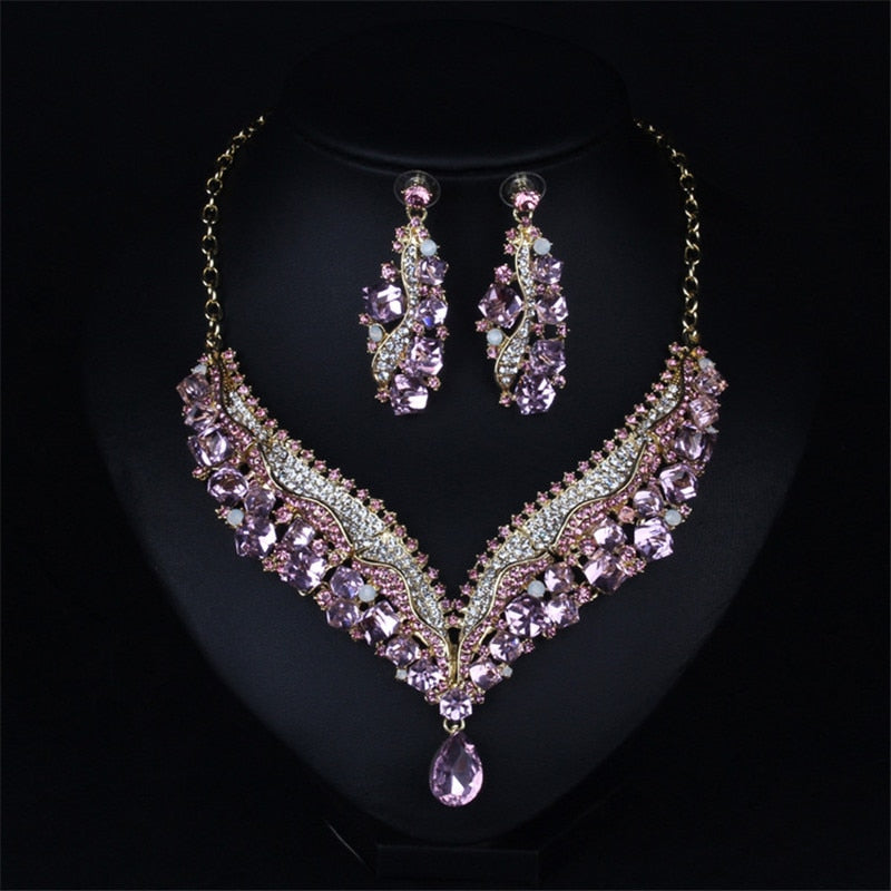 Geometric Crystal Wing Bridal Jewelry
