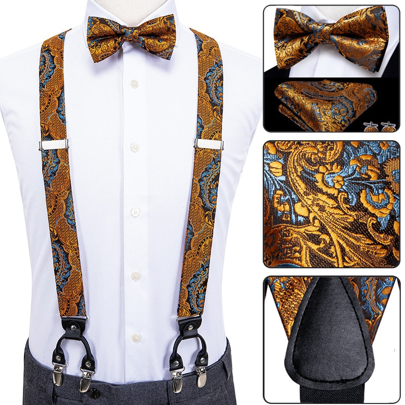 Men's Suspenders Bow Tie