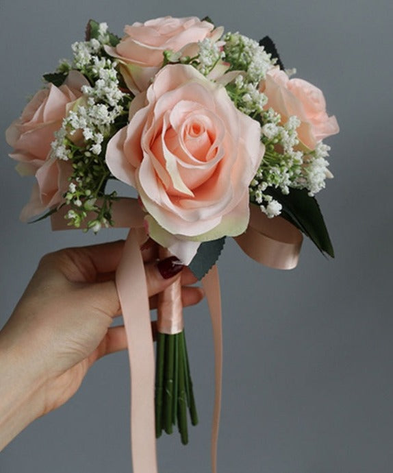 Baby's Breath Rose Bouquet