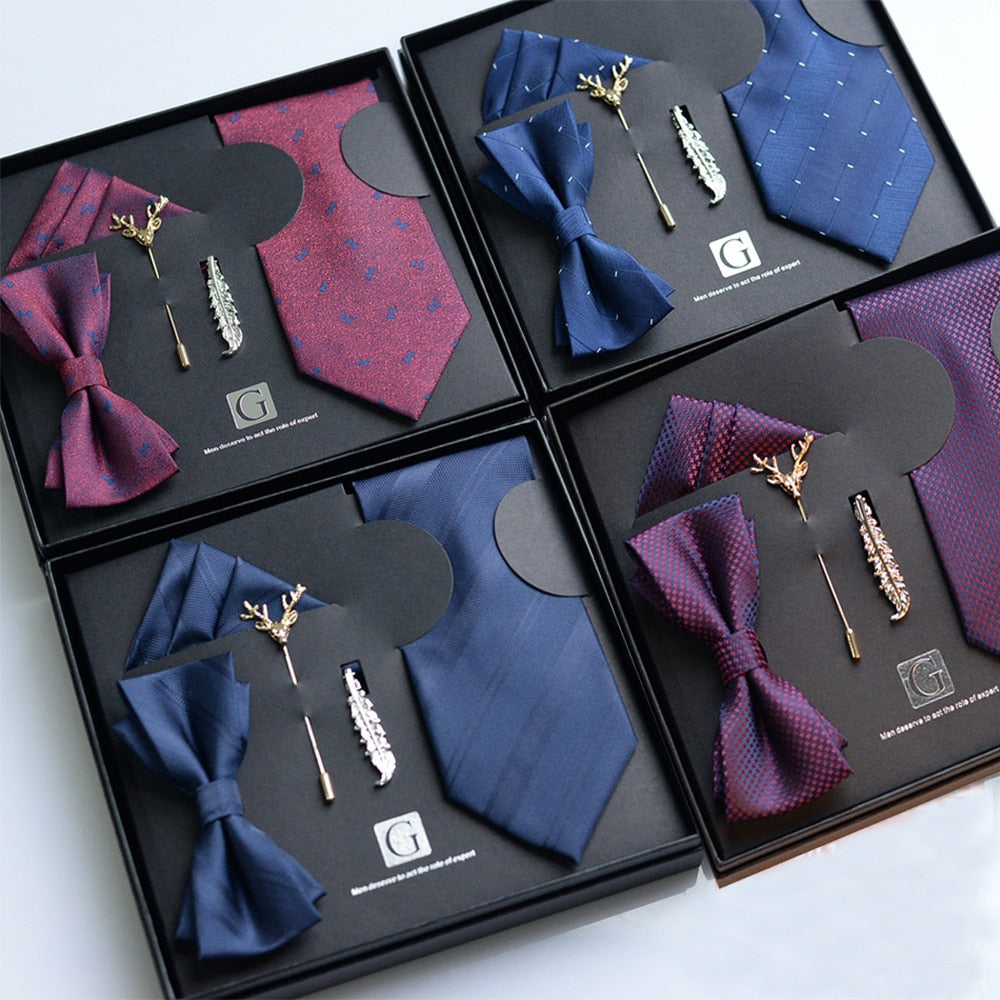 Amazon.com: Hi-Tie Mens Ties Set Black Silk Ties in Gift Box 3 Pcs with  Pocket Square and Cufflinks Set : Clothing, Shoes & Jewelry
