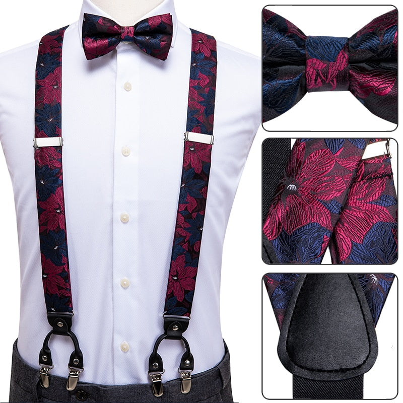 Men's Suspenders Bow Tie