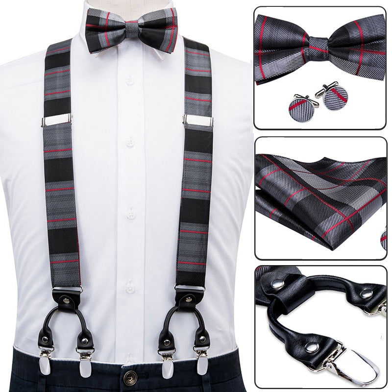 Men's Suspenders Bow Tie