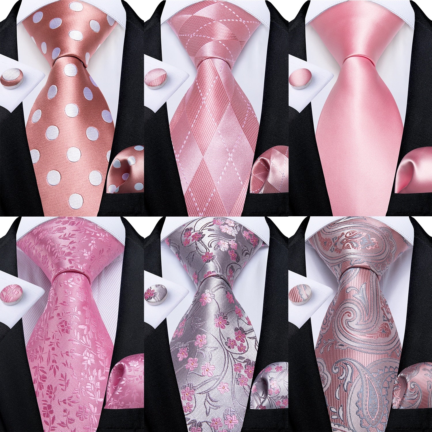 Men Pink Ties