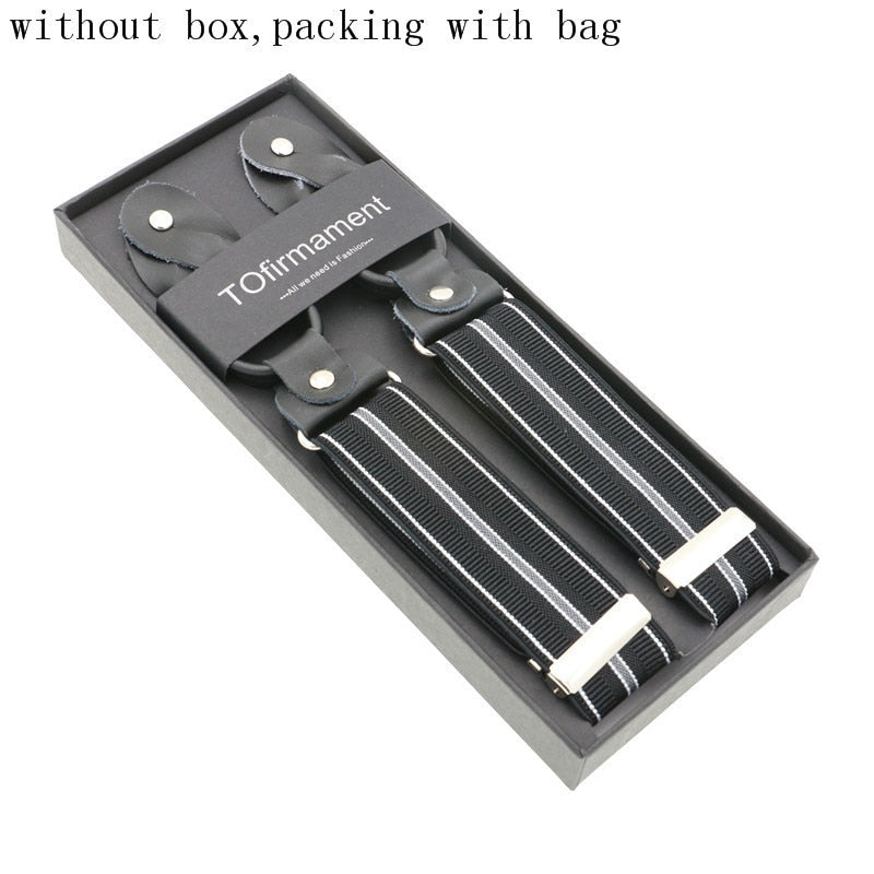 Mans Leather Suspenders