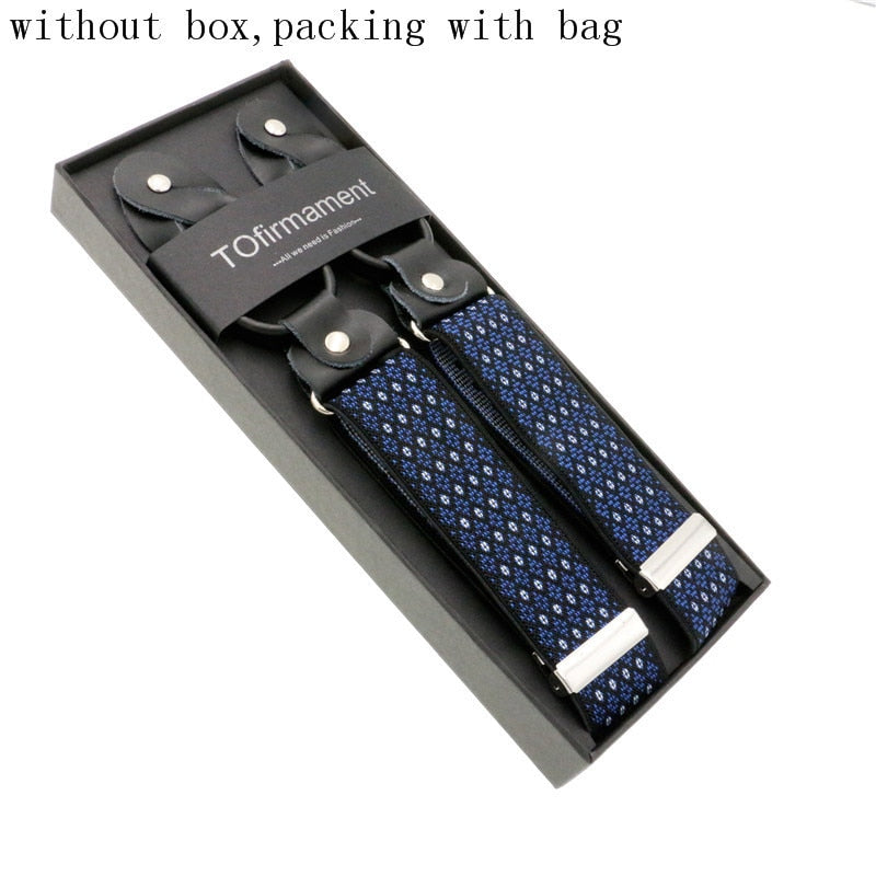 Mans Leather Suspenders