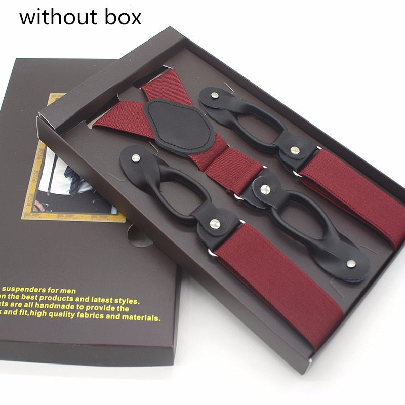 Mans Leather Suspenders