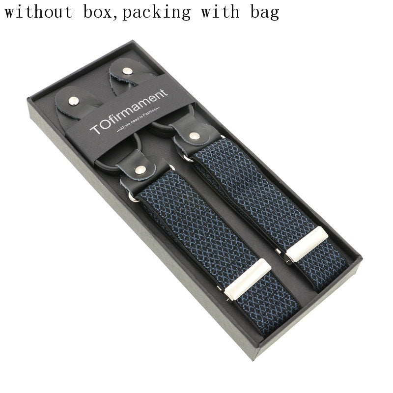 Mans Leather Suspenders