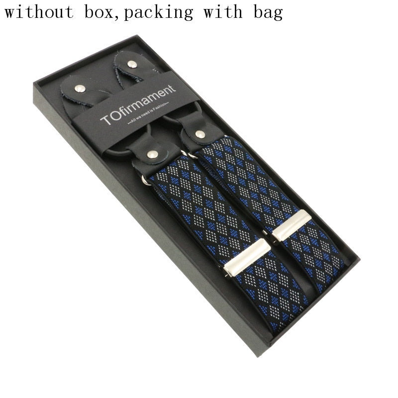 Mans Leather Suspenders