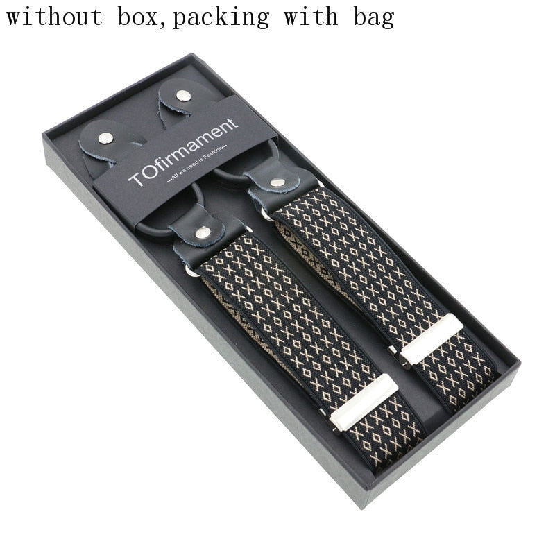 Mans Leather Suspenders