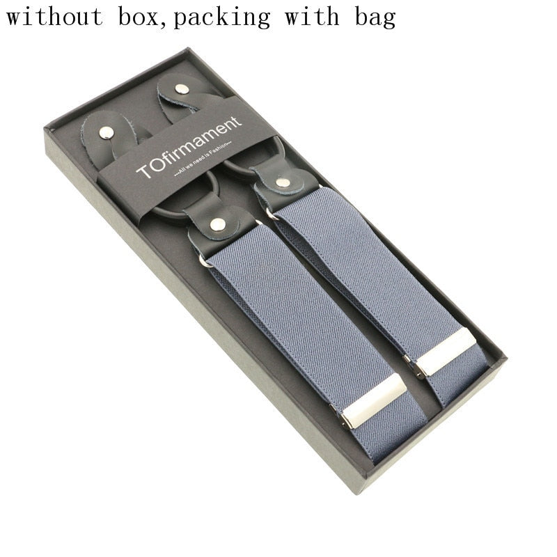 Mans Leather Suspenders