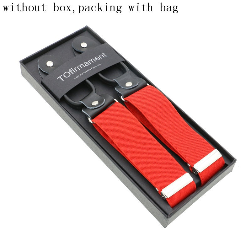 Mans Leather Suspenders