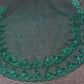 Green Single Tier Bling Veil with Comb