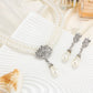 Elegant Simulated-pearl Drop Bridal Set