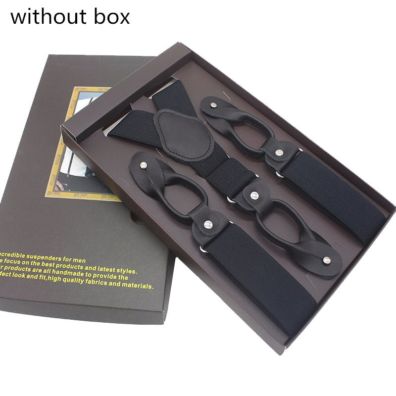 Mans Leather Suspenders