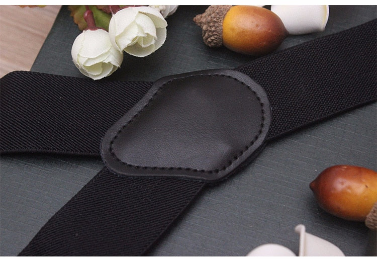 Mans Leather Suspenders