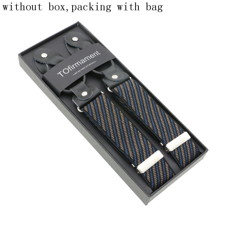 Mans Leather Suspenders