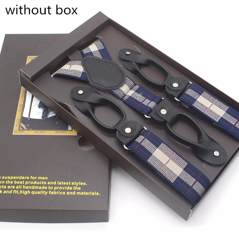 Mans Leather Suspenders