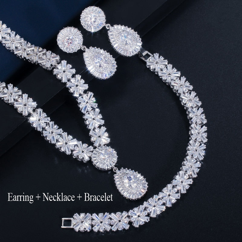Cubic Zirconia Party Jewelry Set