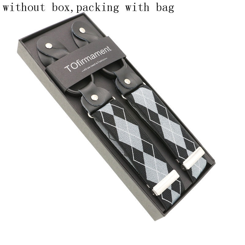 Mans Leather Suspenders