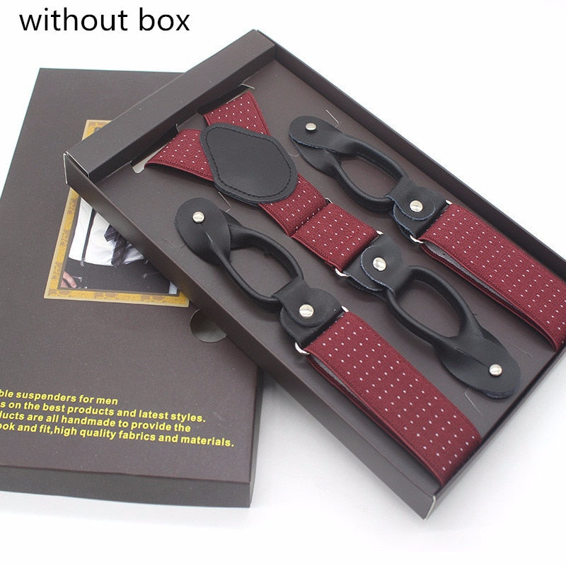Mans Leather Suspenders