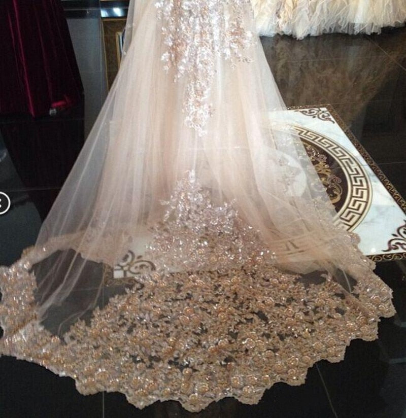 Luxurious Sequin Wraps Bridal Veil
